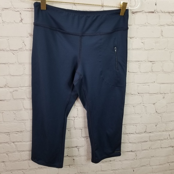 Athleta Dark Teal Capri leggings size small - Picture 2 of 5